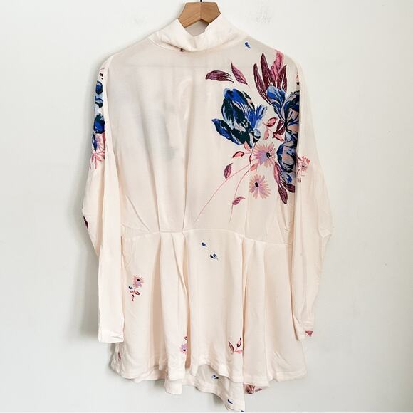 Free People Gemma Floral Tunic Cream Size XS - Picture 3 of 10